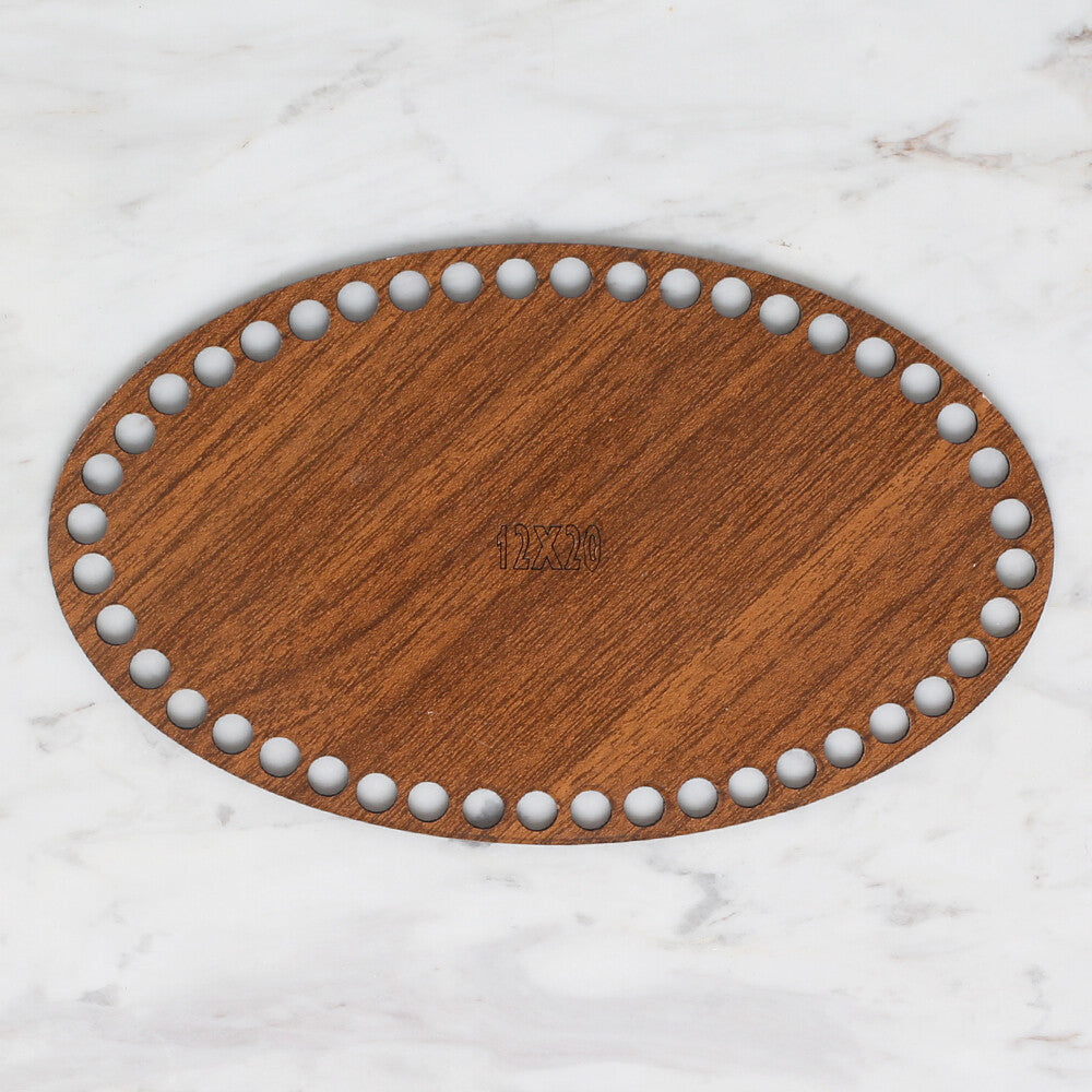 Loren Ahşap Taban Orta Boy Oval 12X20 CM